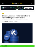 Cronos Launches $42K Hackathon to Power AI-Payment Revolution