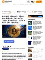Robert Kiyosaki Plans Big Bitcoin Buy After ‘Hog Slaughter’ — Is a BTC Dip Coming? – Markets and Prices Bitcoin News