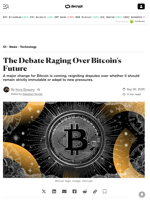 The Debate Raging Over Bitcoin's Future - Decrypt