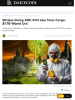 Whales Dump XRP, ETH Like Toxic Cargo: $1.7B Wiped Out - DailyCoin