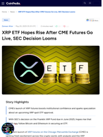 XRP ETF Hopes Rise After CME Futures Go Live, SEC Decision
Looms