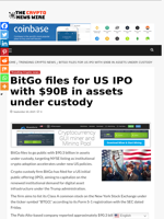 BitGo files for US IPO with $90B in assets under custody - The Crypto News Wire