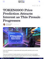 TOKEN6900 Price Prediction Attracts Interest as This Presale Progresses