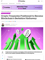 Crypto Treasuries to Become Blockchain’s Berkshire Hathaway