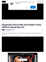Dogecoin Price Falls Into Death Cross, What to Keep Eye On - U.Today