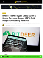 Bitdeer Technologies Group (BTDR) Stock: Revenue Surges 122% QoQ Despite Deepening Net Loss