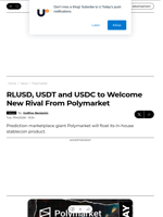 RLUSD, USDT and USDC to Welcome New Rival From Polymarket - U.Today