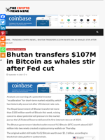 Bhutan transfers $107M in Bitcoin as whales stir after Fed cut - The Crypto News Wire