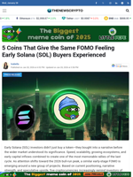 5 Coins That Give the Same FOMO Feeling Early Solana (SOL) Buyers Experienced - TheNewsCrypto