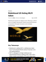 Robinhood US listing WLFI token