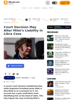 Court Decision May Alter Milei's Liability in Libra Case – Legal Bitcoin News
