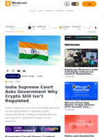 India Supreme Court Asks Government Why Crypto Still Isn’t Regulated – Legal Bitcoin News