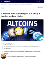 5 Altcoins With the Strongest 10x Setup in the Current Bear Market