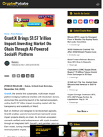 GrantiX Brings $1.57 Trillion Impact-Investing Market On-Chain Through AI-Powered SocialFi Platform