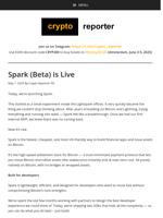 Spark (Beta) is Live