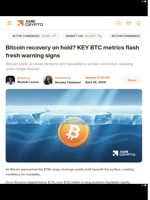 Bitcoin recovery on hold? KEY BTC metrics flash fresh warning signs - AMBCrypto