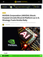 NVIDIA Corporation ($NVDA) Stock: Huawei Unveils Rival AI Platform as U.S. Strategy Fuels Nvidia Rally