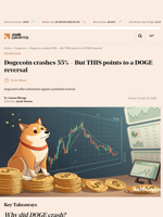 Dogecoin crashes 55% - But THIS points to a DOGE reversal - AMBCrypto
