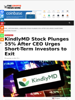 KindlyMD Stock Plunges 55% After CEO Urges Short-Term Investors to Exit - The Crypto News Wire