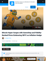 GameStop & Fidelity Moves Boost Bitcoin Hyper as BTC Becomes Inflation Hedge