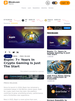 Bspin: 7+ Years In Crypto Gaming Is Just The Start – Press release Bitcoin News