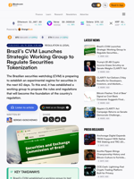 Brazil’s CVM Launches Strategic Working Group to Regulate Securities Tokenization
