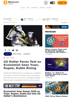 US Dollar Faces Test as Economist Sees Yuan, Rupee, Ruble Rising – Economics Bitcoin News