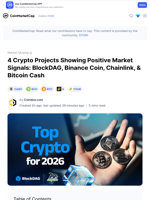 4 Crypto Projects Showing Positive Market Signals: BlockDAG, Binance Coin, Chainlink, & Bitcoin Cash: Guest Post by Coindoo.com | CoinMarketCap