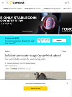 U.S. inflation data take center stage: Crypto Week Ahead