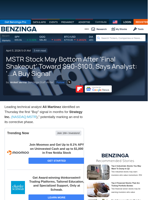 MSTR Stock May Bottom After 'Final Shakeout' Toward $90-$100, Says Analyst: '...A Buy Signal' - Strategy  - Benzinga