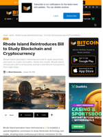 Rhode Island Reintroduces Bill To Study Blockchain And Crypto