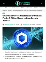 Chainlink Powers Mastercard’s Onchain Push—3B Users to Gain