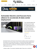Schneider Electric and Foxconn form alliance to accelerate AI data center deployment
