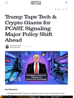 Trump Taps Tech & Crypto Giants for PCAST, Signaling Major Policy Shift Ahead
