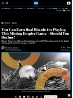 You Can Earn Real Bitcoin for Playing This Mining Empire Game—Should You Bother? - Decrypt