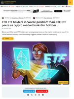 Spot ETH ETFs Losses Outpace Bitcoin As Monthly Netflows Remain Negative