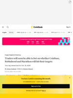 Traders will soon have U.S. binary options on whether COIN, HOOD, MARA can hit their targets: Crypto Daily