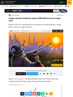 Crypto market weakness sparks $86K Bitcoin price target next