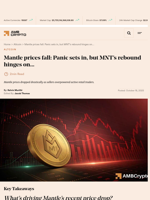 Mantle prices fall: Panic sets in, but MNT's rebound hinges on... - AMBCrypto