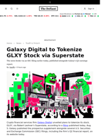 Galaxy Digital to Tokenize GLXY Stock via Superstate - 