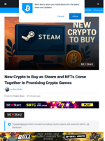 New Crypto to Buy as Steam and NFTs Come Together in Promising Crypto Games