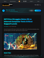 ICP Price Struggles Below $5 as Internet Computer Tests Critical Support Levels - Blockchain.News