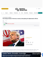 Iran keeps Strait of Hormuz closed, disrupting US diplomatic efforts