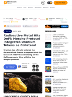 Radioactive Metal Hits DeFi: Morpho Protocol Integrates Uranium Tokens as Collateral – Crypto News Bitcoin News