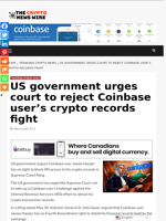 US government urges court to reject Coinbase user’s crypto records fight - The Crypto News Wire