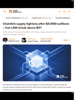 Chainlink supply tightens after $8.95M outflows - Can LINK break above $9? - AMBCrypto
