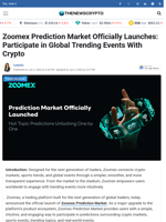 Zoomex Prediction Market Officially Launches: Participate in Global Trending Events With Crypto - TheNewsCrypto