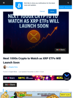 Next 1000x Crypto to Watch as XRP ETFs Will Launch Soon