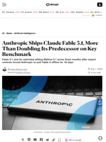 Anthropic Ships Claude Fable 5.1, More Than Doubling Its Predecessor on Key Benchmark - Decrypt