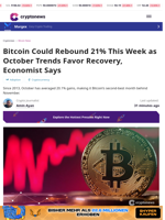 Bitcoin Could Rebound 21% This Week as October Trends Favor Recovery, Economist Says